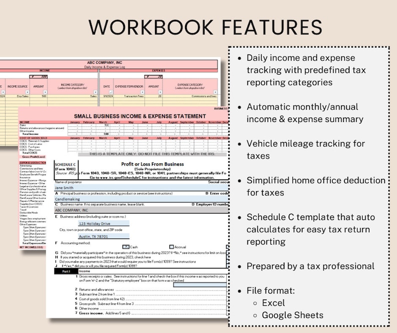 Workbook features