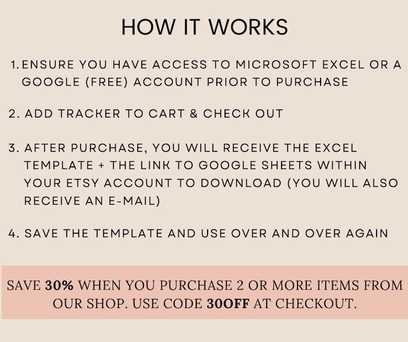 30% discount off when you use code 30OFF at checkout on 2 or more shop items