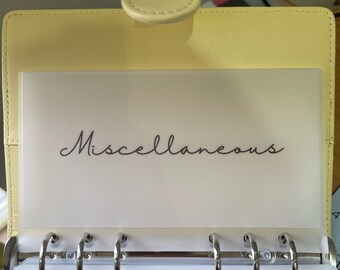 CUSTOM - Cash Envelopes - A6 Matte Vellum
