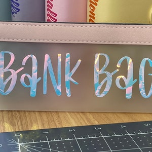 Bank Bag with cash withdrawal slip