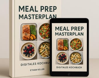 Meal Prep Masterplan – 14 days of healthy recipes, weekly plans & shopping lists | Digital cookbook PDF