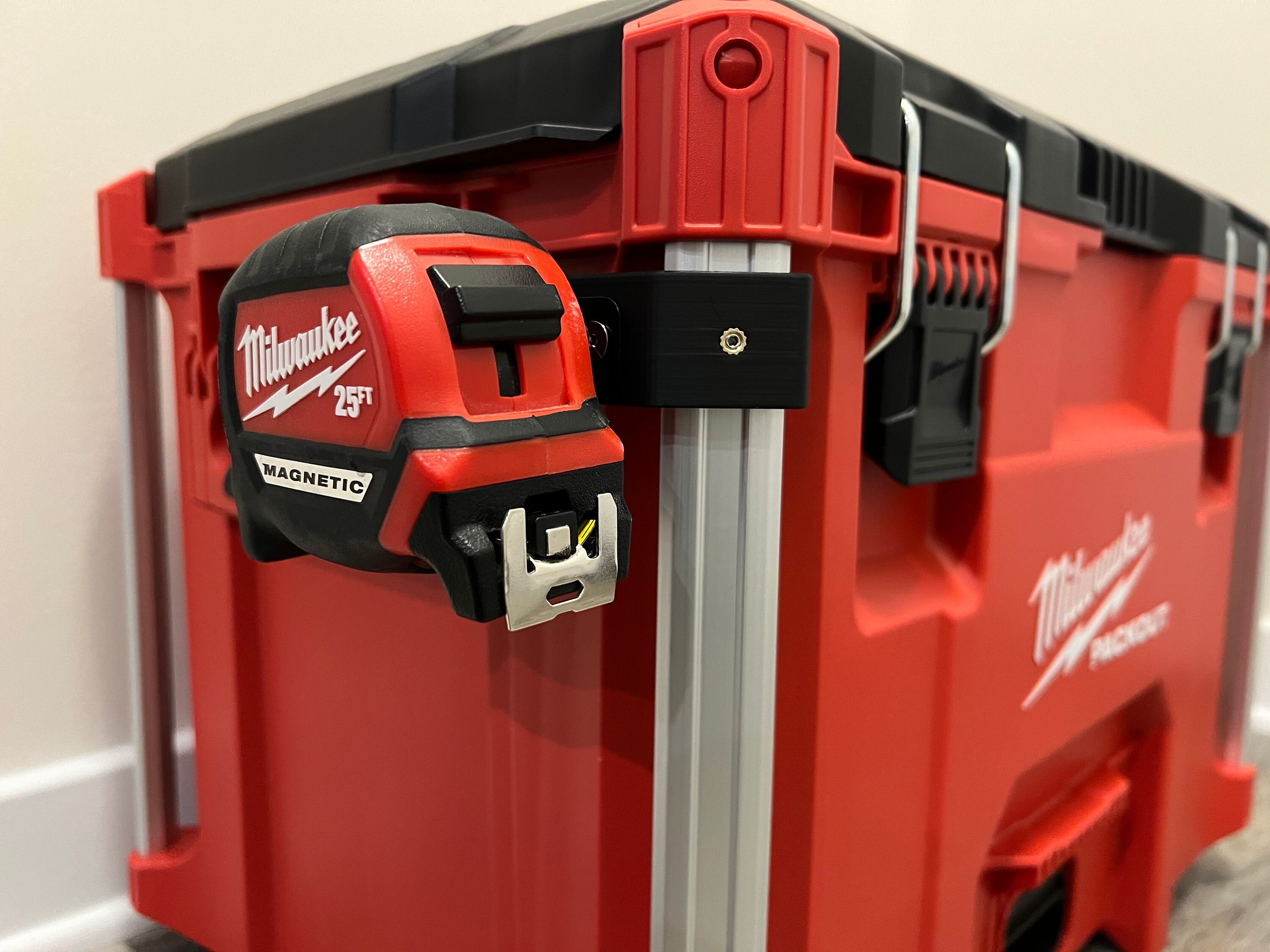 Tape Measure Holder for Milwaukee Packout | Toolbox Accessory | Jobsite Tool Storage Organizer