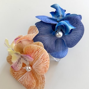Orchid Hair Clip, Large Silk Flower, Hawaii Claw, Fake Flower Hairclip, Orchid Claw, Summer Flower Claw, Summer Accessories