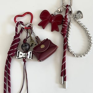 Heart Locket Keychain: Y2K Coquette Bag Charm