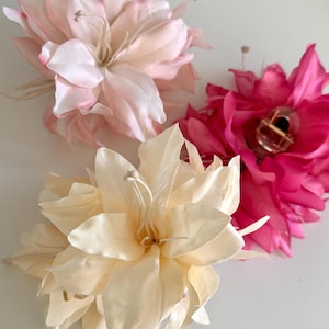 Orchid Hair Clip, Large Silk Flower, Hawaii Claw, Fake Flower Hairclip, Orchid Claw, Summer Flower Claw, Summer Accessories