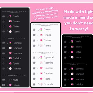 Pink Discord Server Template Aesthetic Pink Community Discord Server ...