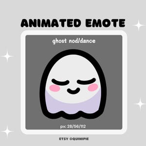 Animated Ghost Emote Cute Halloween Twitch Emotes Dancing Ghost Emote for Streamers Funny Music Dance Emote Pack Cute Ghost Emote for Twitch