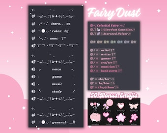 Plantilla de Discord Pastel, linda y acogedora comunidad, servidor de Discord, streamers, servidor de Discord de juegos, servidores de Discord estéticos Kawaii, paquete de emojis gratis