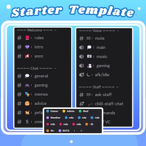 Simple Discord Server Template Ready to Use Minimalist Server Setup for Beginners Basic Discord Server Layout for New Server Owners