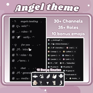 Angel Disord Server Template for community discord servers templates White themed pre configured discord servers Angelic Discord Template