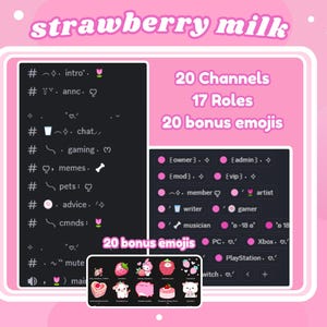 kawaii discord server template cute discord community servers preconfigured discord templates kawaii pink theme discord servers minimalistic