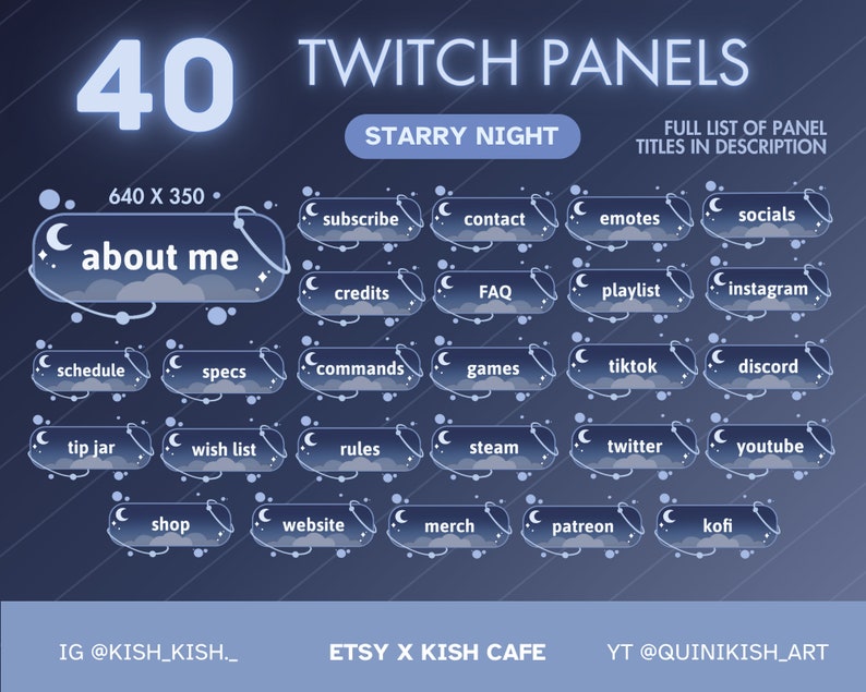 Celestial Twitch Panels Night Sky Twitch Banners Expansive Twitch Panel ...