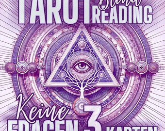 Tarot Blind Reading 3 cards no questions, spiritual counseling, detailed future clairvoyance fortune telling, same day, max 24h