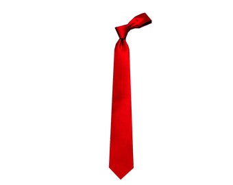 Men's Red Solid Necktie