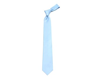 Men's Sky Blue Solid Necktie