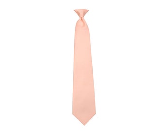 Men's Peach Clip-On Necktie