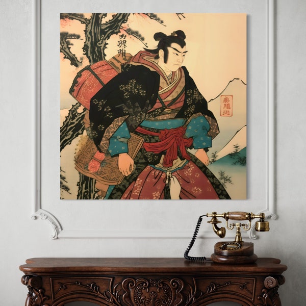 Samouraï en Pensée - Tableau Japonais