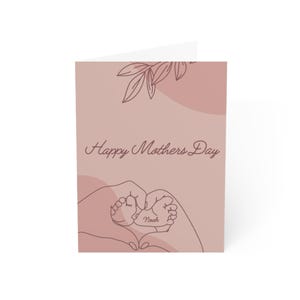 Tarjeta personalizada para el primer día de la madre, regalo para el día de la madre, tarjeta personalizada para el día de la madre, tarjetas de felicitación para mamá primeriza, tarjetas para recién nacidos