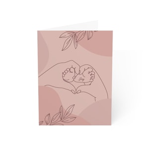Cartes de voeux pour nouveau-né, Baby shower, Nouveaux parents, Première fête des Mères, Papeterie souvenir personnalisée