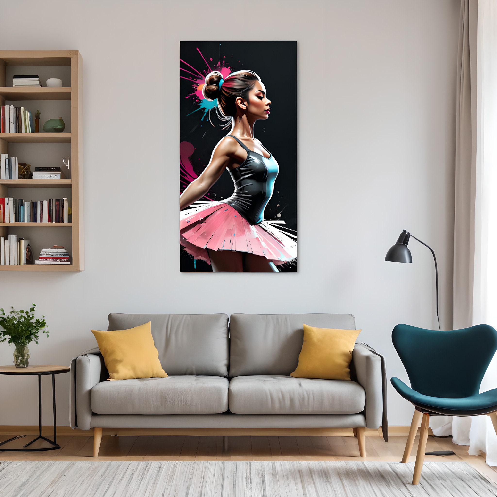 Hot Ballerina Color Splash/ Digital Art/ Printable/ Ai-generated - Etsy