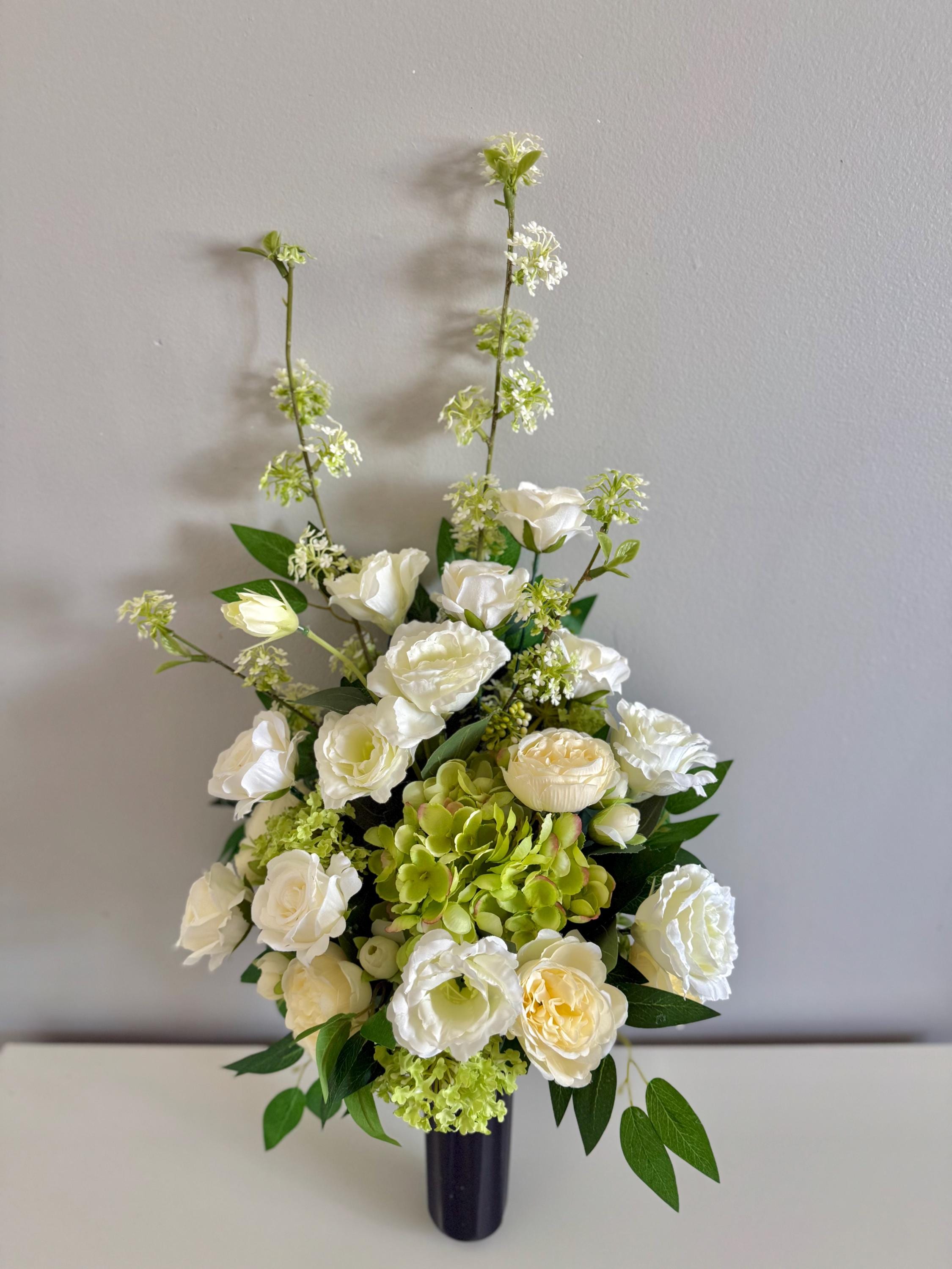 AOFOX Grafsteen bloem voor graven, kunstmatige begraafplaats bloem