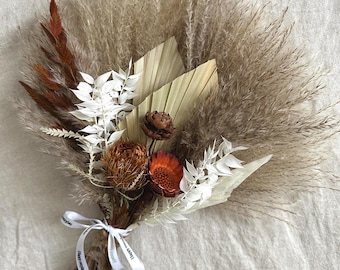 Dried Floral Arrangement, Dry Flowers Bouquet, Floral Vase Table Centerpiece, House Warming Gifts