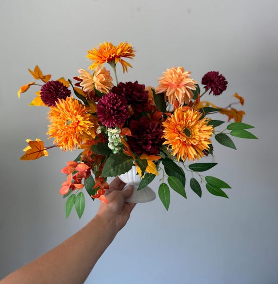 Herbststrau, Strau fr die Braut, Hochzeitsarrangement, Herbststrau,  Herbststrau, Gebrannte Orange Strau, knstliche Blumenstrau - Etsy.de