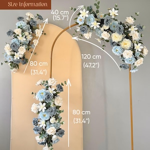 Wedding Arbor Faux Arrangement, Ceremony Flowers Decor, Arch Corner Swag, Floral Garland Decorative Wedding Accent, Artificial Silk Flowers