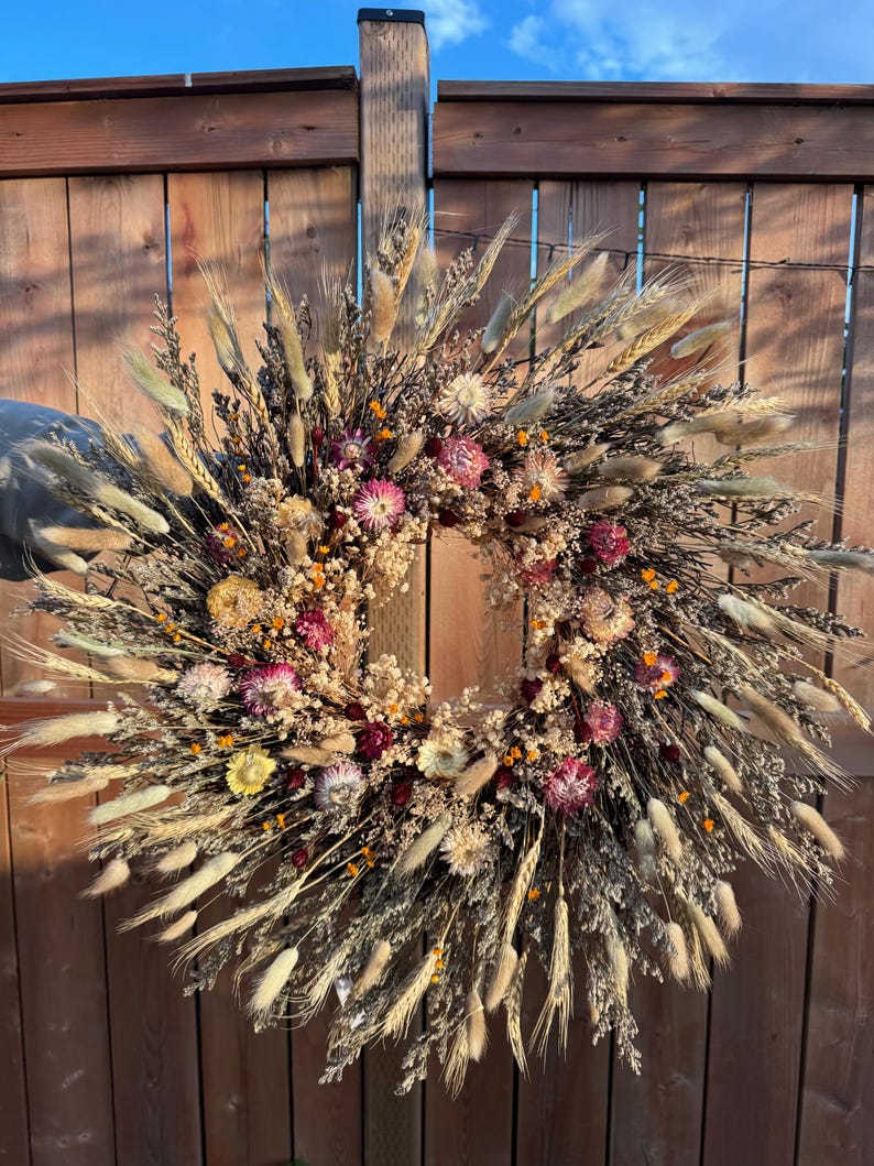 wildflower wreath,
front door wreath,
fall door wreath,
woodland wildflower,
spring dried flowers,
farmhouse wreath,
front door decor,
floral wreath,
summer dried wreath,
floral wall hanging,
dried wreath,
summer floral wreath,
boho style wreath