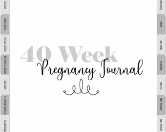 Pregnancy Journal Printable & Digital Planner for Moms 40 weeks Planner Digital Pregnancy Tracker Printable Journal for Moms Gift For Mom