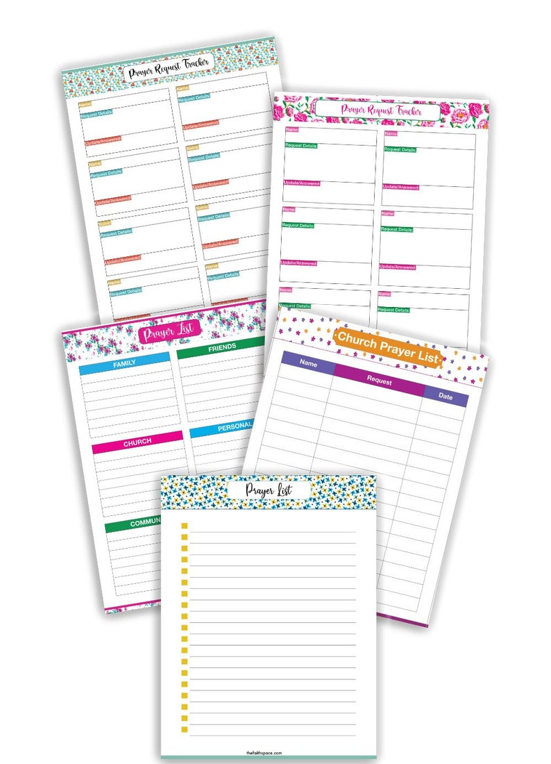 Printable Prayer Template Prayer Journal And Tracker Daily Weekly