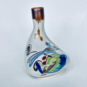 Vintage Ken Edwards El Palomar Tonala Bud Vase Mexican Pottery Scorpion Signed