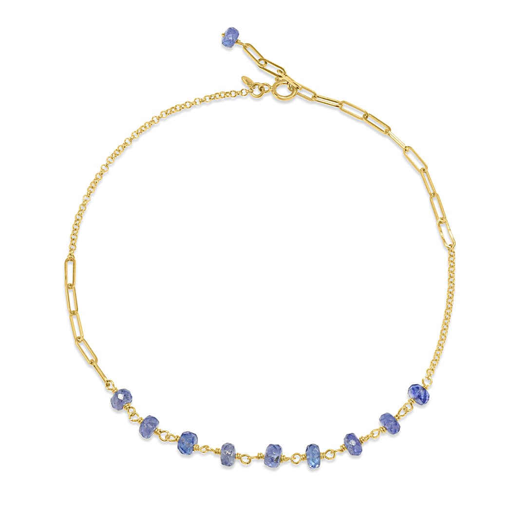 Athena’s Bold Link Anklet – Sterling Silver or 18K Yellow Gold | Handcrafted Paperclip Chain