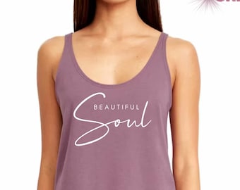 Beautiful Soul Tank Top, Beautiful Soul Gift, Men's-Women's Tank Top, Positive Tank Top, Boho Motivational Tank Top, Love Yourself Tank Top