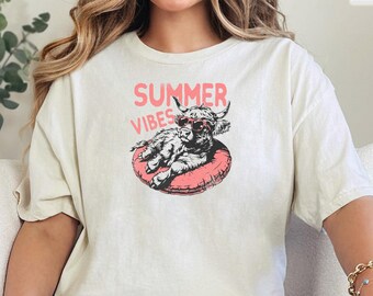 Summer Vibes Shirt, Highland Cow Summer Shirt, Beach Summer Tropical T-shirt, Highland Cow Shirt, Beachy Shirt, Western Summer Shirt