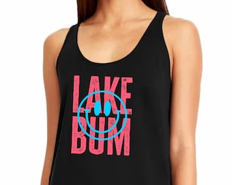 Lake Bum Tank Top, Summer Beach Tank Top, Lake Lover Gift, Lake Tank Top, Lake Life Tank Top, Summer Vacation Gift, Boating Tank Top