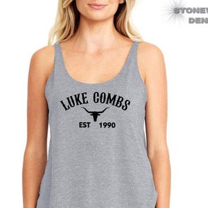Luke Combs EST 1990 Tank Top, Country Music Tank Top, Country Music Fan Tank Top, Luke Combs 1990, Luke Combs Bullhead Tour 2024 Merch