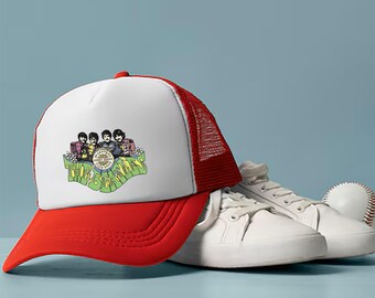 THE BEATLES トラッカーキャップ New the Beatles Hat Mens Strap Back Brown Panel Cap Let It Be