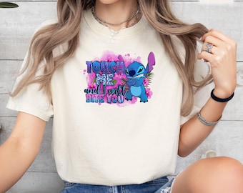 Stitch Touch Me And I Will Bite You Shirt, Disney Stitch Shirt, Lilo And Stitch, Disney Movie Shirt, Ohana Means Family Shirt, Gifts For Her