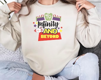 Toy Story To Infinity and Beyond Sweatshirt, Buzz Lightyear Sweater, Sheriff Woody Crewneck, Toy Story Birthday, Disney Best Friends Sweater