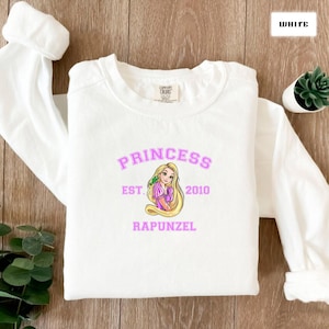 Rapunzel Princess Est. 2010 Sweatshirt, Floral Rapunzel Sweater, WDW Disney Princess Crewneck, Disney Rapunzel Sweatshirt, Tangled Lanterns