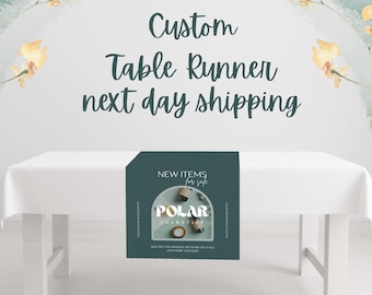 Custom Table Runner With Business Logo, Custom Table Runner for Events, Custom Table Runner, Personalized Table Runner With Logo and Text