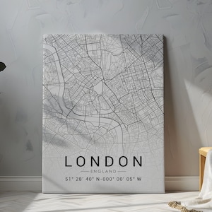 Custom City Map Print, Custom Canvas Wall Art, Customized Gift, City Map Print, City Map Poster, Modern Art Print, Home Wall Art, Map Print