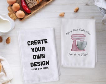 Create Your Own Custom Design Towel, Text Dish Towel, Microfiber Tea Towel, Personalized Tea Towel, Custom Gift, Dish Towel