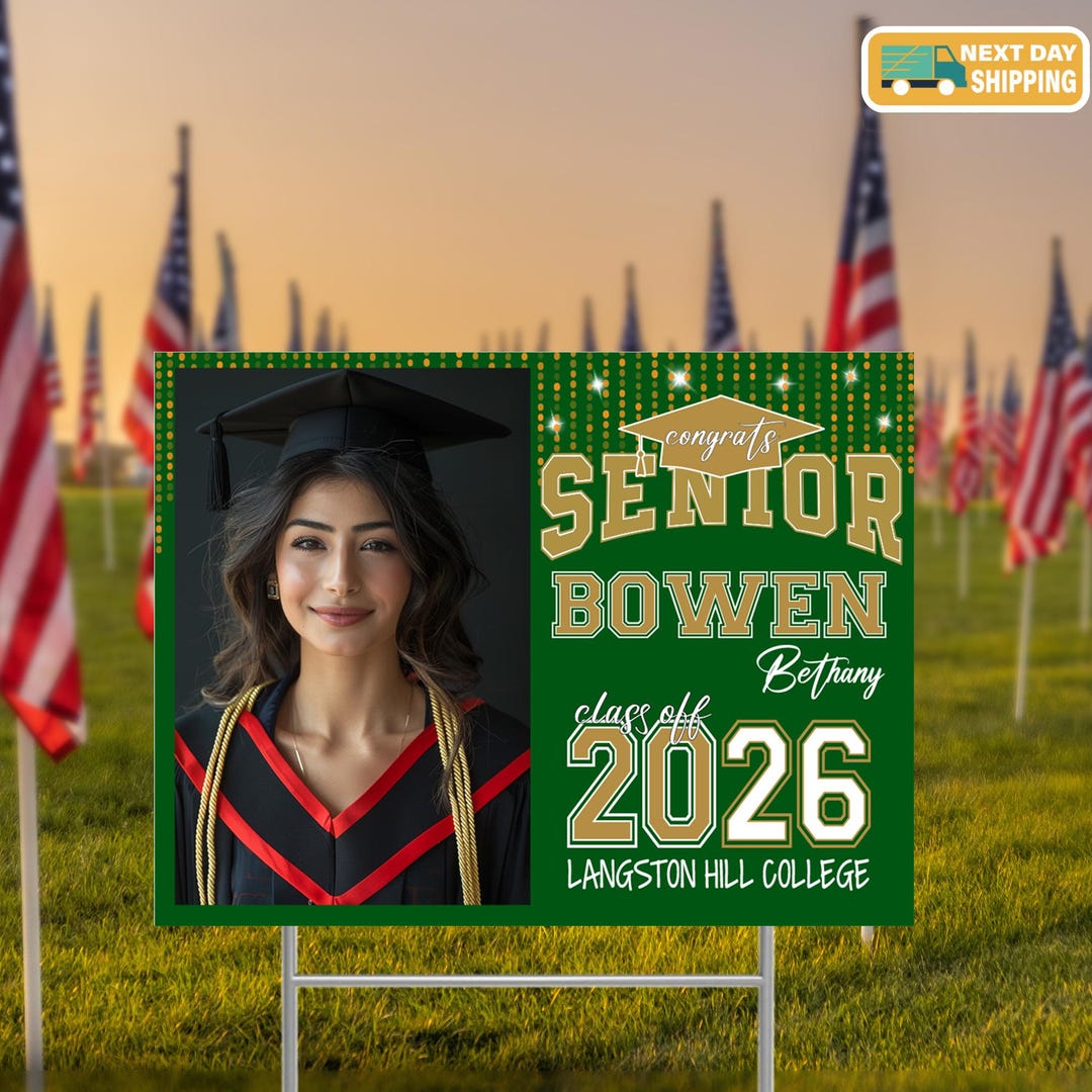 Custom Graduation Yard Sign, Class of 2026 Yard Sign, Personalized Gift ...