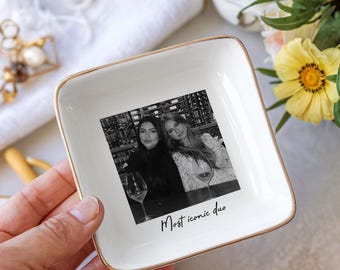Custom Best Friend Photo Trinket Dish, Jewelry Dish, Birthday Gift, Custom Gift, Gift for Sister, Custom Photo Gift, Best Friend Gift