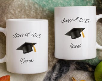 Custom College Graduation Mug, Ceramic Mug, Handmade Mug, Graduation Gift, Custom Gift, Class of 2026 Gift, Senior Gift, Graduate Gift