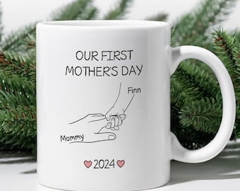 Our First Mother's Day Mug, Personalized Name Mug For Mom, First Mother's Day Gift, Mom Mug, Ceramic Mug, Gift For Mom, Coffee Mug, Tea Mug