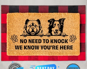 Personalized Dog Doormat, Funny Welcome Mat, Custom Coir Entrance Mat