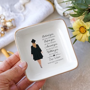 Custom Graduation Trinket Dish, Personalized Gift, Graduation Gift, College Ring Dish, Class of 2026, Masters Degree Gifts, Gift For Her